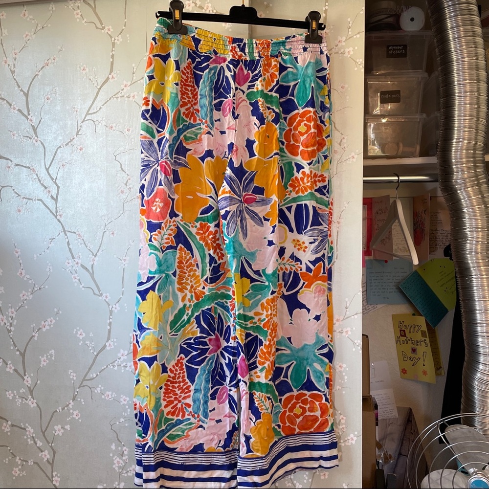 NWT Anthropologie Sisters Gulassa Floral Pajama Pants pjs New Lightweight - Picture 9 of 10